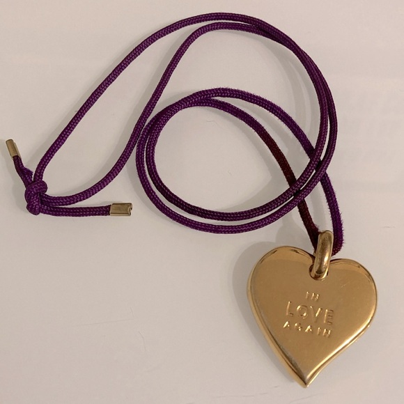 💛 YSL “In Love Again” Vintage Gold Heart Necklace + Bonus Vintage Chain - Picture 5 of 8